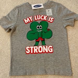 NWT Old Navy St Patrick’s Day Shamrock Lucky Shirt 2T